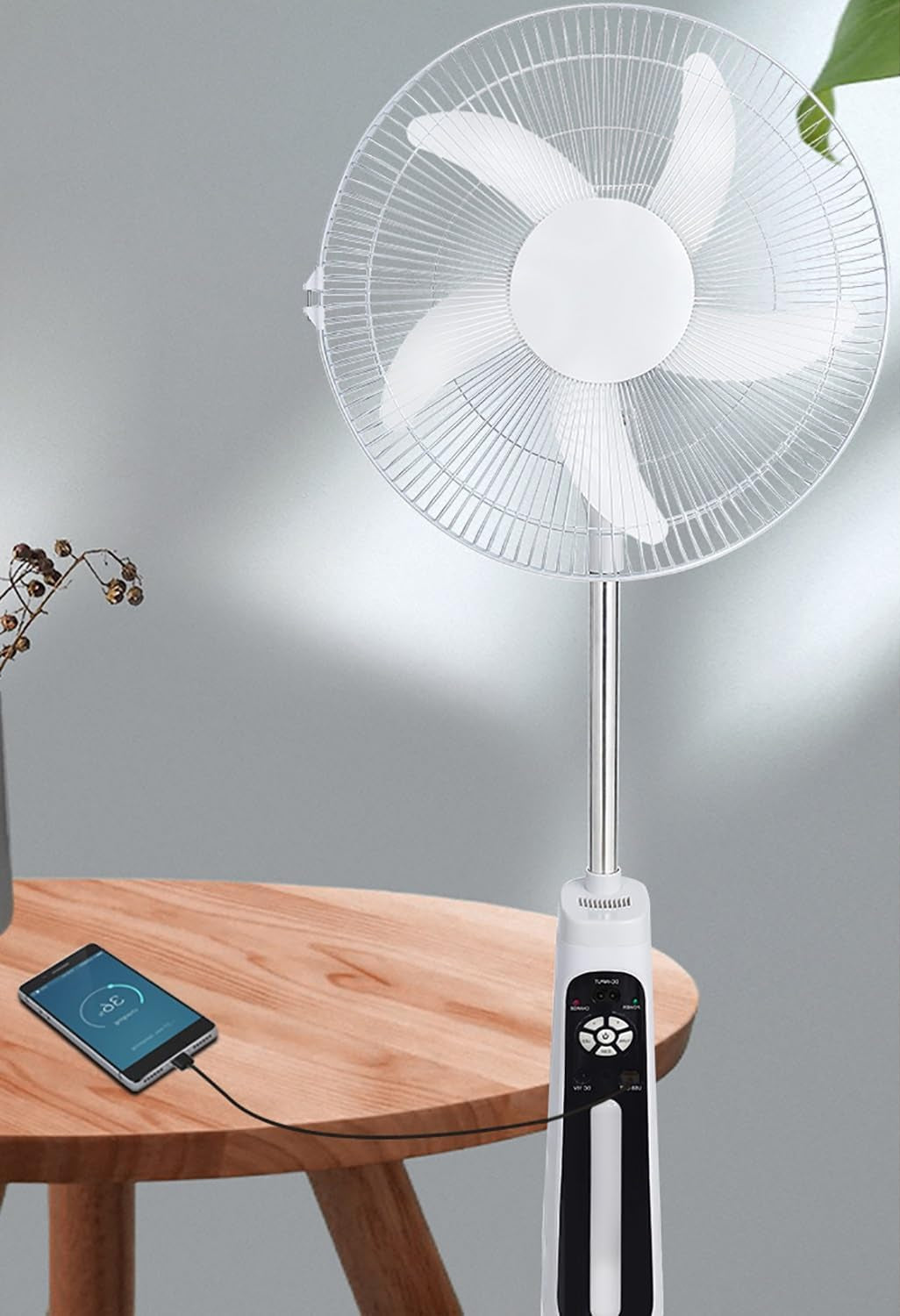 Ventilateur Solaire Portable 4-en-1 avec Télécommande