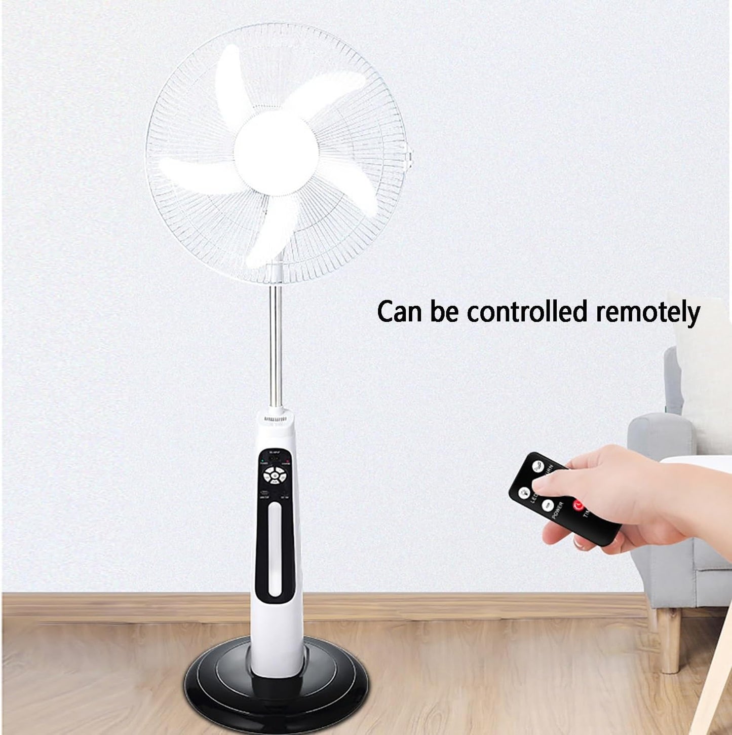 Ventilateur Solaire Portable 4-en-1 avec Télécommande