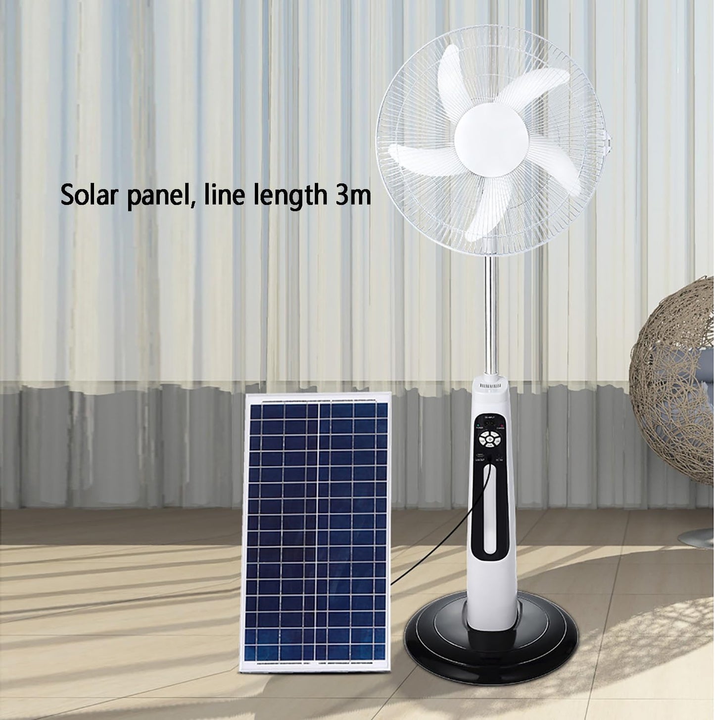 Ventilateur Solaire Portable 4-en-1 avec Télécommande