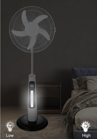 Ventilateur Solaire Portable 4-en-1 avec Télécommande