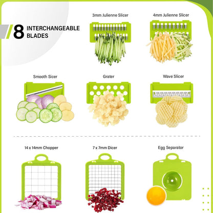 Hachoir à Légumes 14 en 1 – Le Secret d’une Cuisine Rapide et Sans Stress !