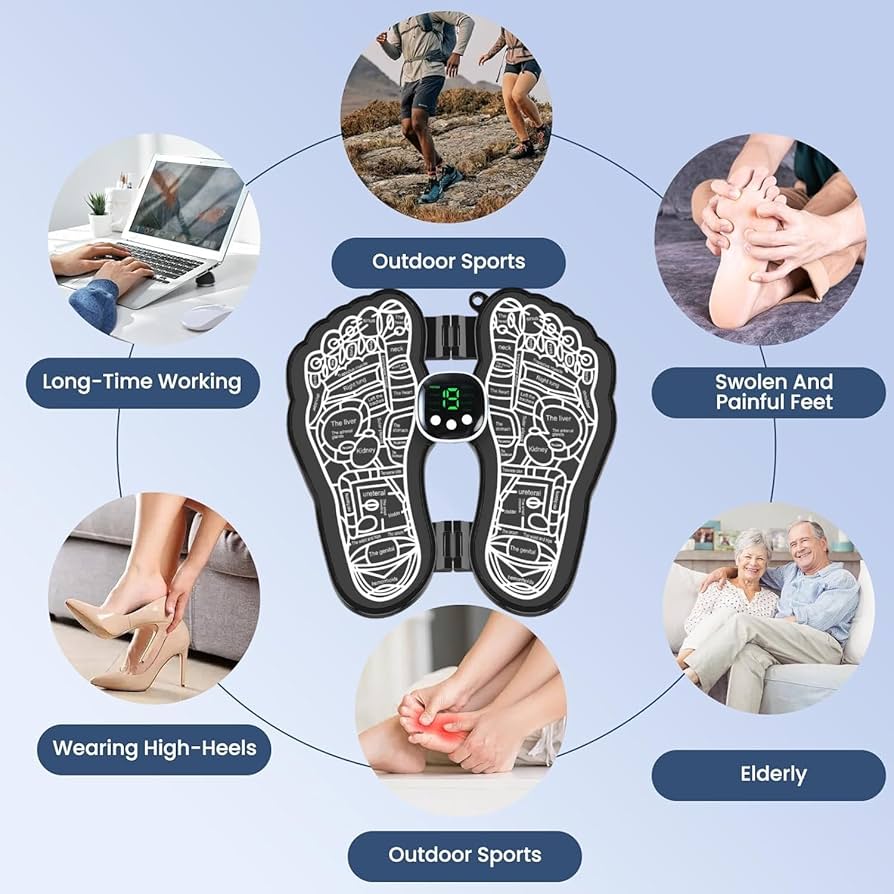 Tapis de Massage Électrique Pliable pour les Pieds