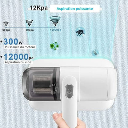 Aspirateur Matelas Anti-Acariens Haute Puissance